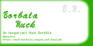 borbala muck business card